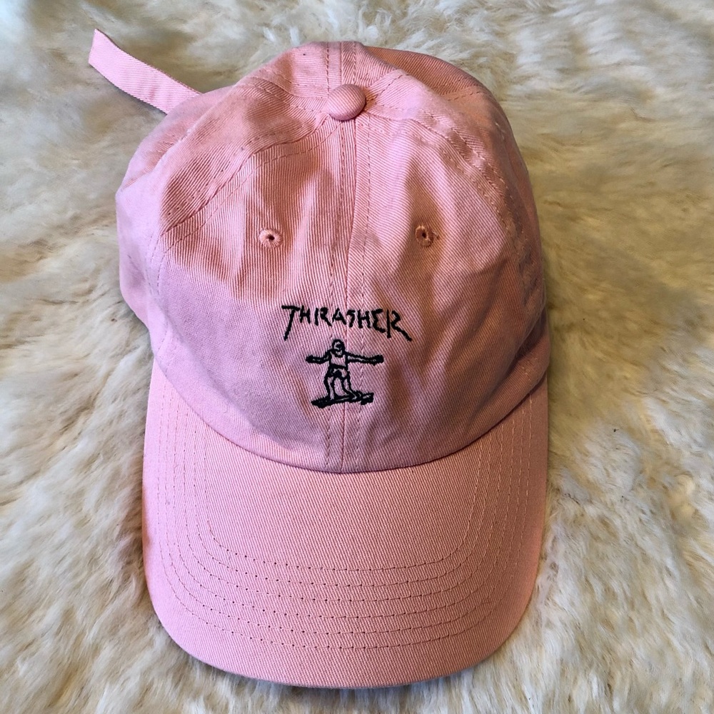 Pink Embroidered Trasher Hat